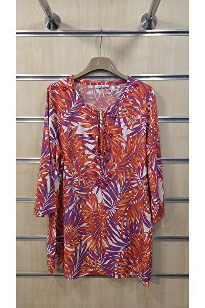 trendbysena Women's Viscose Blouse with Beaded Collar