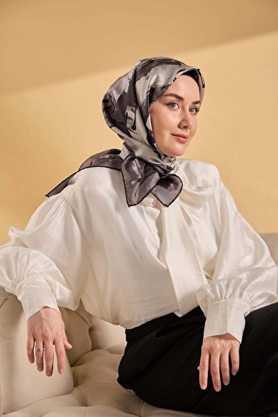 Silk Home Twill İpek Signature Antracit 90x90
