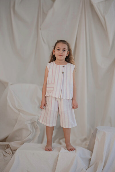 Oh La La Koala For Little Ones Ecru Brunch Club Series Capri Top and Bottom Set