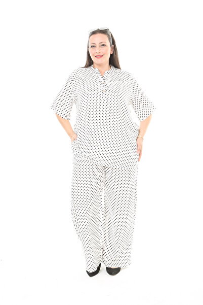 XL Modam طقم تونيك نسائي من الكتان مقاس كبير