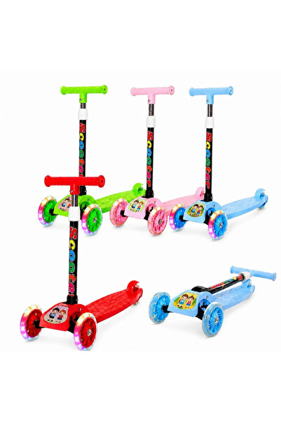 Royal Foldable Three-Wheel Scooter with Illuminated LED Lights for Boys and G...