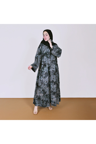 HAWRAA ABAYA عباية لف تصميم صيفي أنيق بخامة جاكار خفيفة ونقشة ناعمة