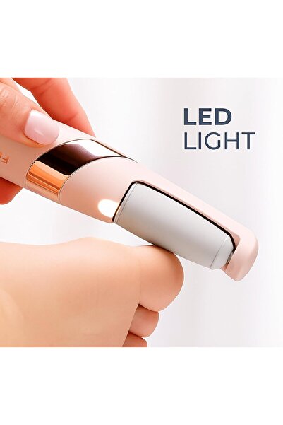 genric Pink Flawless Electric Pedicure Foot File Rechargeable Cordless with Dual Rollers for Deep Skin Shedding and Healthy Heel Recovery
