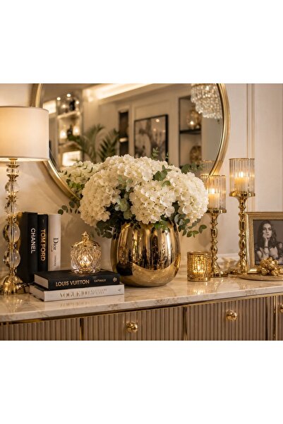 RoyalDecorHome Gold Cezve Saksı&Vazo, Kova, Çok Amaçlı Aksesuar