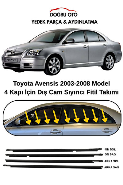 DOĞRU TİCARET AUTO PARTS Toyota Avensis 4 kapı için Dış Cam Sıyırıcı Takımı 2...