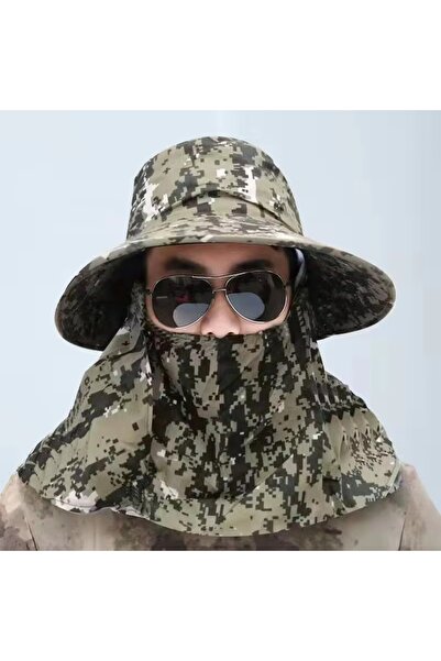 EasyLife Camouflage Full Face Sun Hat UPF50+ Breathable Outdoor Fishing Hikin...