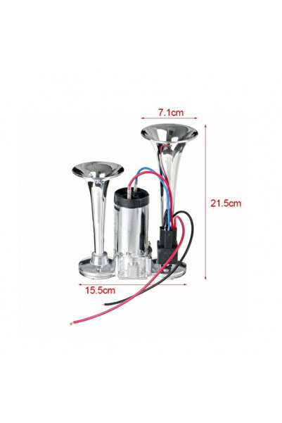 Led Light Alex Horn with 2 trumpets and compressor 12 V