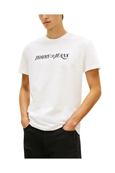 Tommy Hilfiger Ανδρικό T-shirt Λευκό Tommy Jeans DM0DM22548-YBL