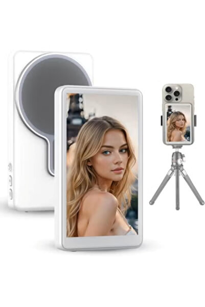 Generic Phone Vlog Selfie Monitor Screen, Magnetic Phone Holder Clip Mount,4....