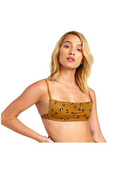 RVCA Top Chitah pentru femei - Top de bikini tip braletă imprimat M