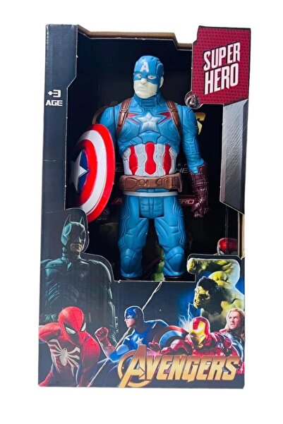 Tıfıl Toys لعبة شخصية كابتن أمريكا المتحركة مع الصوت - بطل خارق مفصلي بطول 30 سم