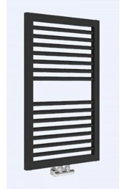 Lazzarini Bathroom radiator (towel warmer), matte black, steel, straight, Laz...