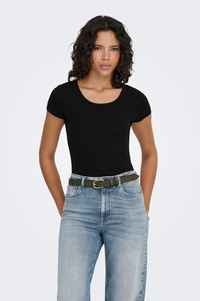 ONLY Onllive Pamuklu Regular Fit Bisiklert Yaka T Shirt T SHİRT 15205059