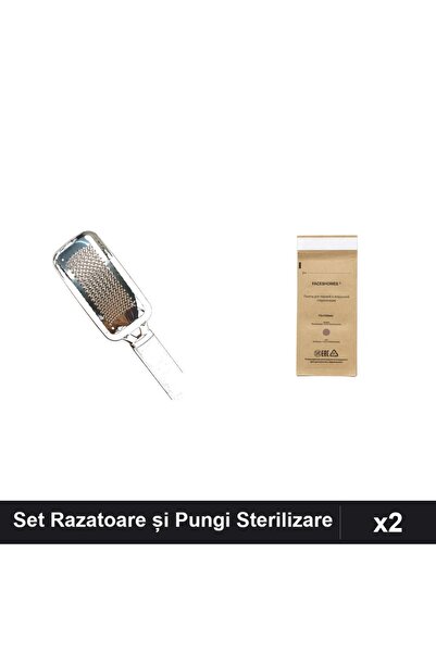 Makeup Set 2 Îngrijire Unghii - Razatoare Calcaie Fina #02 și Pungi Steriliza...