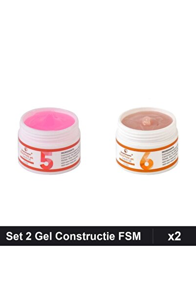 Makeup Set 2 Geluri Constructie UV LED FSM 15g, Nuante 05 06, Builder Gel Pro...