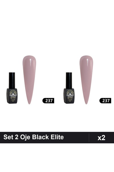Makeup Set 2 Oje Semipermanente Black Elite 8ml, Global Fashion, Manichiură U...