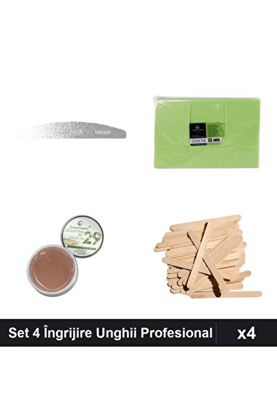 Makeup Set 4 Îngrijire Unghii Profesional - Pilă Emma, Gel UV LED 15g, Servet...