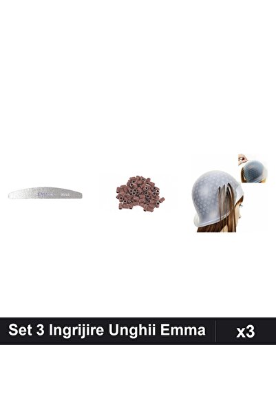 Makeup Set 3 Ingrijire Unghii Emma - Pila 80/80, Rezerve Smirghel 150, Casca ...