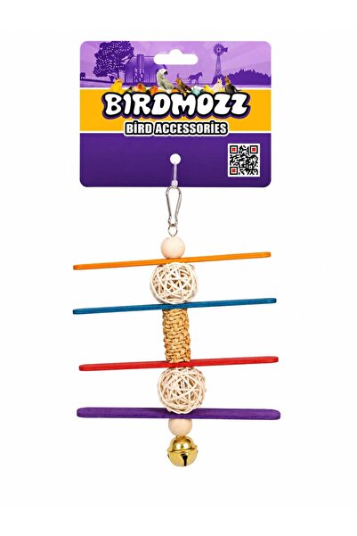 BirdMozz لعبة الطيور الفاخرة مع عصا خشبية