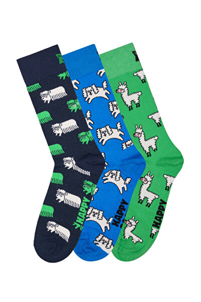 Derimod Happy Socks Set de 3 șosete din bumbac cu modele multicolore pentru b...