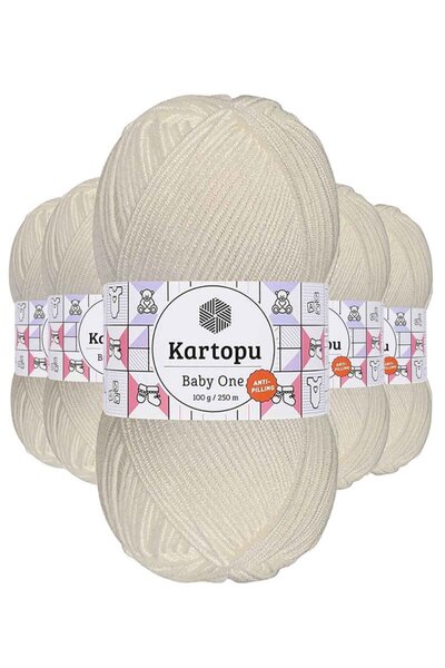Royaleks Group 5 Pieces Baby One Non-Pilling Hand Knitting Yarn Wool Off-Whit...