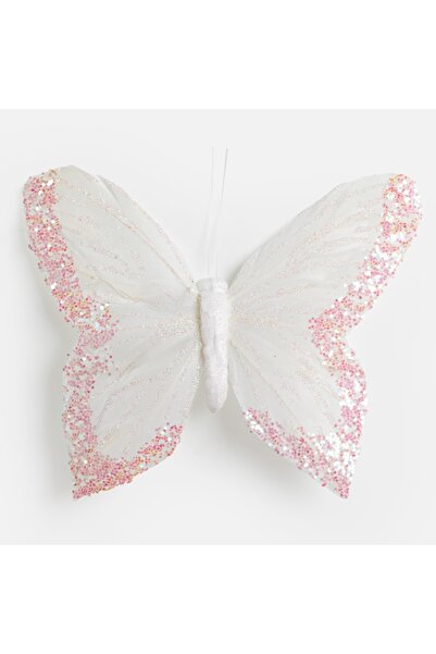 Zumzeria Decorațiune perdea fluture alb 15cm