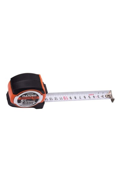HARDEN Ruleta 7.5 m x 25 mm, Carcasa Cauciucata, Buton de Blocare, Model Fiab...