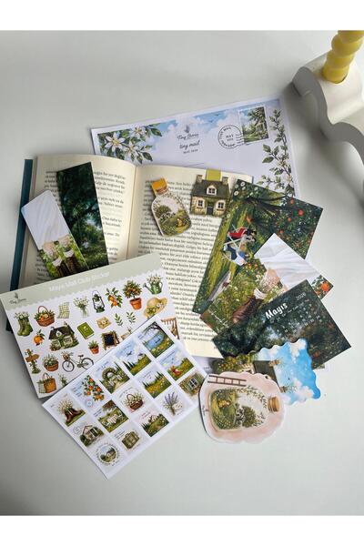 tinystoriestr Tiny Mail Club & Cutie Lunară - Luna Mai / Semn de carte, Autoc...