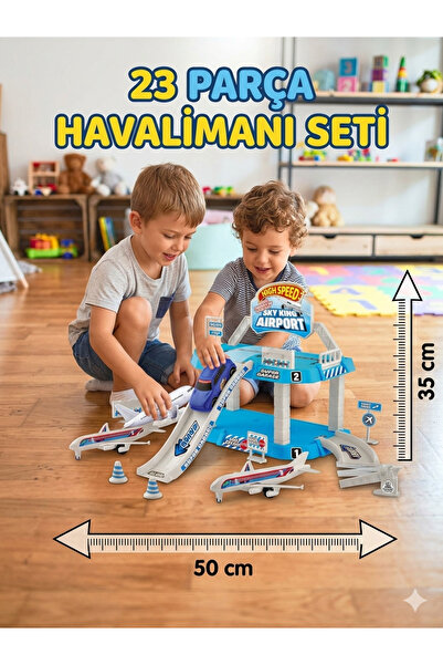 çınaroğlu avm 23 parça otopark seti araba ve uçak dahil Havalimanı