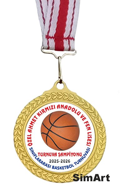 SimArt Design Sınıflararası BASKETBOL TURNUVASI Spor Madalyası Okula Özel kiş...