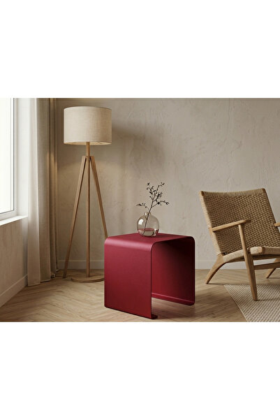 steelthesign MONOARC SERİSİ DEKORATİF SEHPA - BORDO