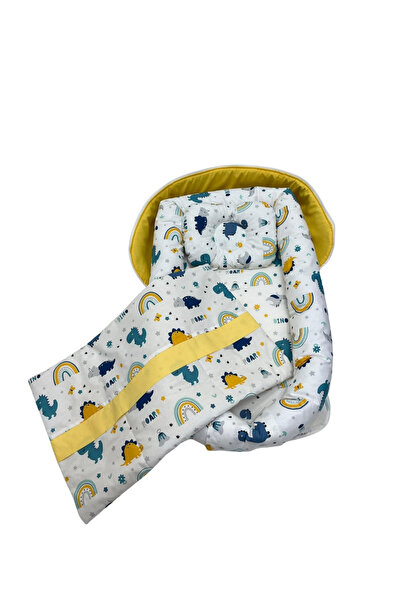 Lacivert Dino Çantalı Babynest Yatak