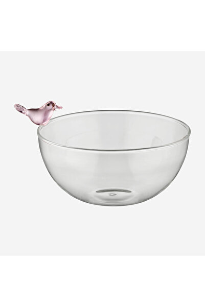 CHIARA ALESSI Autumn Transparent Borosilicate Glass Salad Bowl 14,5X12,5X8,5 cm