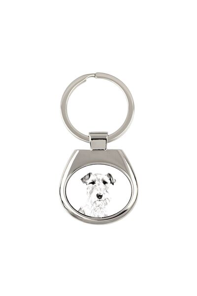 Art - Dog Fox Terrier Wire - breloc cu câine, breloc cu imprimeu, pandantiv p...