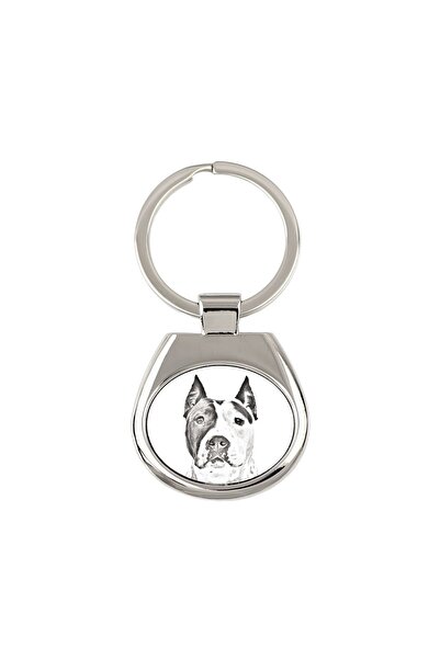 Art - Dog American Staffordshire Terrier - breloc cu câine, breloc cu imprime...