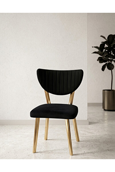 pixloart ELMA MODEL GOLD AYAK MODERN YEMEK ODASI SANDALYESİ