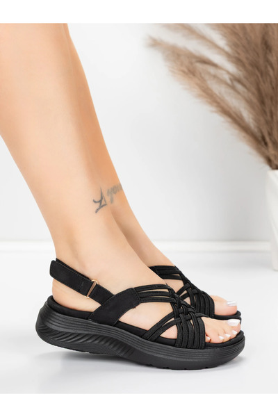 mei Sandale Dama cu Platforma 5GS67 Negru