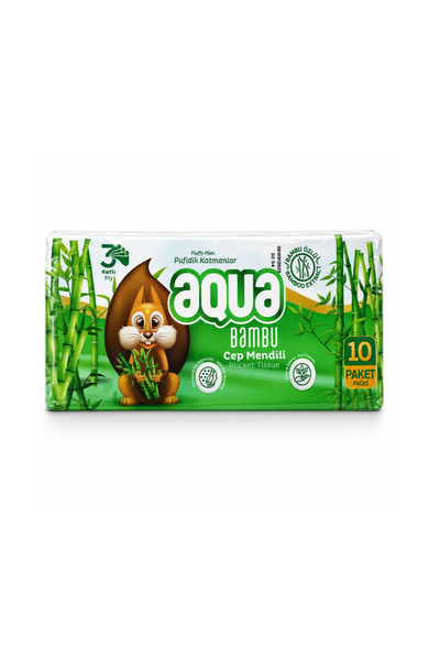 Aqua Bambu Cep Mendili 10lu