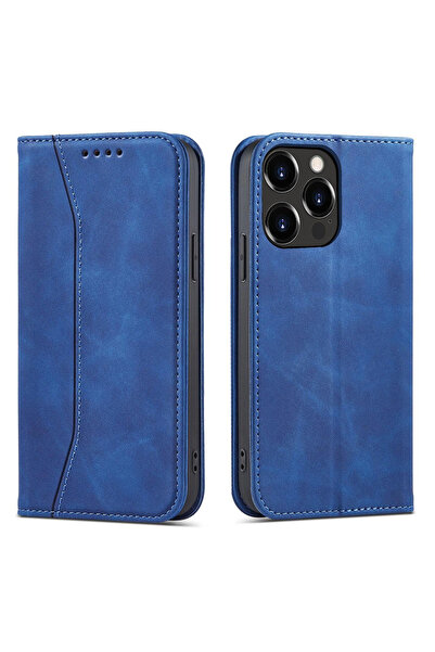 Hurtel MAGNET FANCY CASE CASE FOR IPHONE 14 FLIP COVER WALLET STAND BLUE