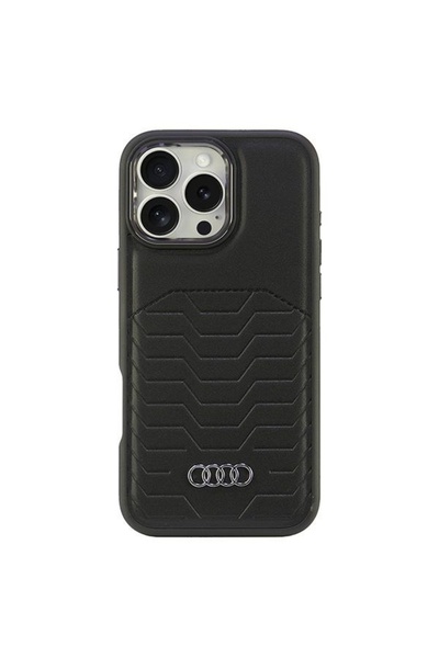 Audi Husă rigidă din piele sintetică MagSafe pentru iPhone 16 Pro Max 6.9 " n...