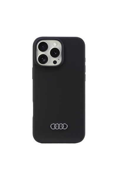 Audi Husă de silicon iPhone 16 Pro Max 6.9 " neagră, carcasă rigidă AU-LSRIP1...