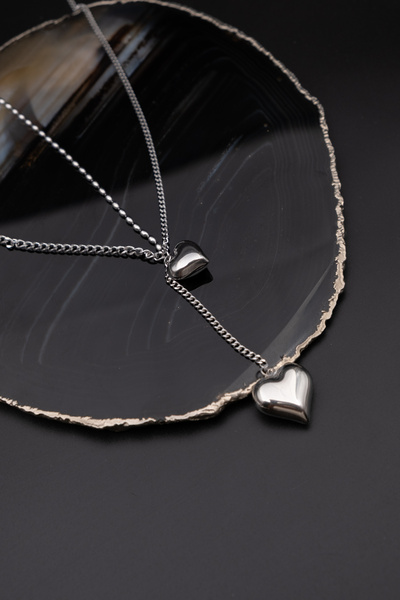 Serenite Collection Heart Steel Necklace