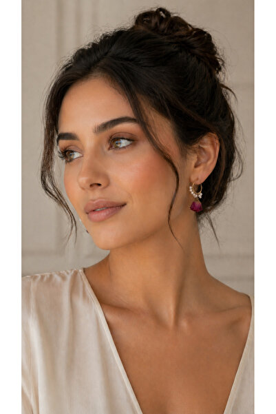 VELVIA Elegant Rose Earrings with a Touch of Pearls
