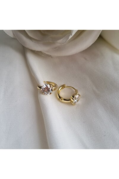 XUPING JEWELRY Xuping Paslanmaz Kararmaz Tek Taş Halka Şık ve Zarif Küpe