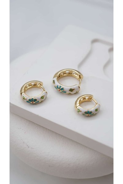 Jerie Colorful Enamel Set of 3 Earrings