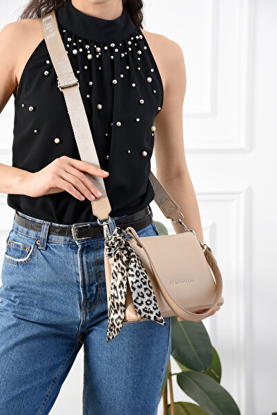 Just Polo Women's Scarf Adjustable Strap Hand and Shoulder Bag