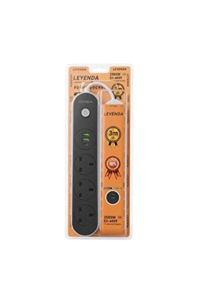 Generic Electrical extension with 3 outlets and USB charging ports