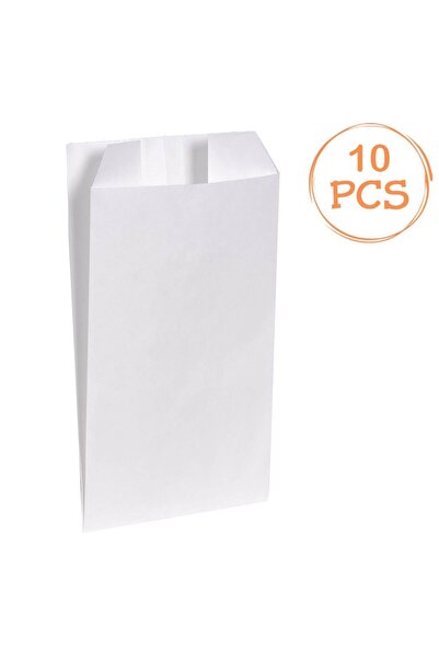 Zumzeria White Paper Gift Bags Set 12x8x21cm - 10pcs