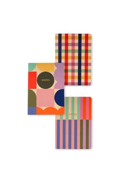 Kikkerland A5 Renkli 3'lü defter Seti
