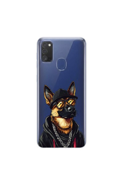 PPKin Cool Animal 7 Design Transparent Case Compatible with Samsung Galaxy M30S